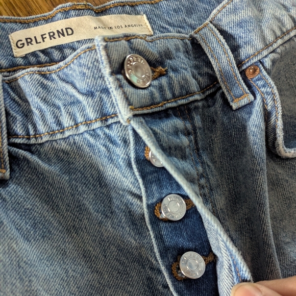 GRLFRND Courtney Low Rise Loose Boot Jeans in Rosarito Size 26 Retro Casual - Picture 9 of 10